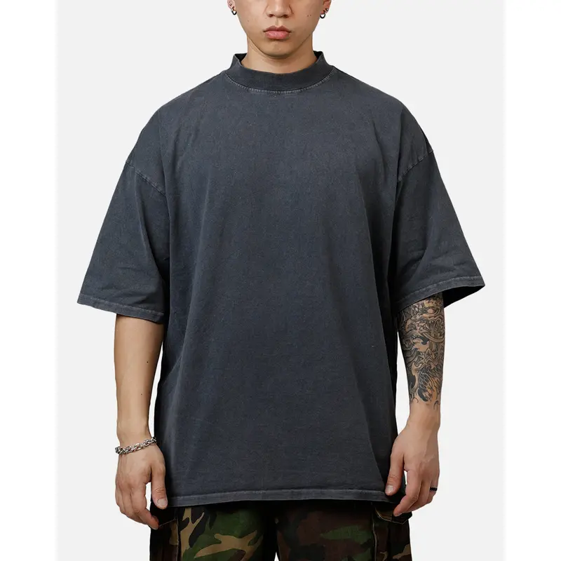 まるMESH TRICOT LOGO MOCK NECK Tyler Mock Neck Tee - Sheen Green – Macade