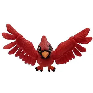 Cardinal Bird 3D Printed Articulating Figurine