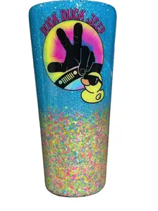 32 ounce Duck Duck Jeep glitter epoxy tumbler