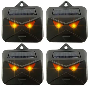 4 Pcs Racoon Repellent Outdoor - Deer Repellent - Predator Eyes Animal Deterrent - Skunk Deterrent - Animal Repellent Outdoor - Solar Animal Repeller