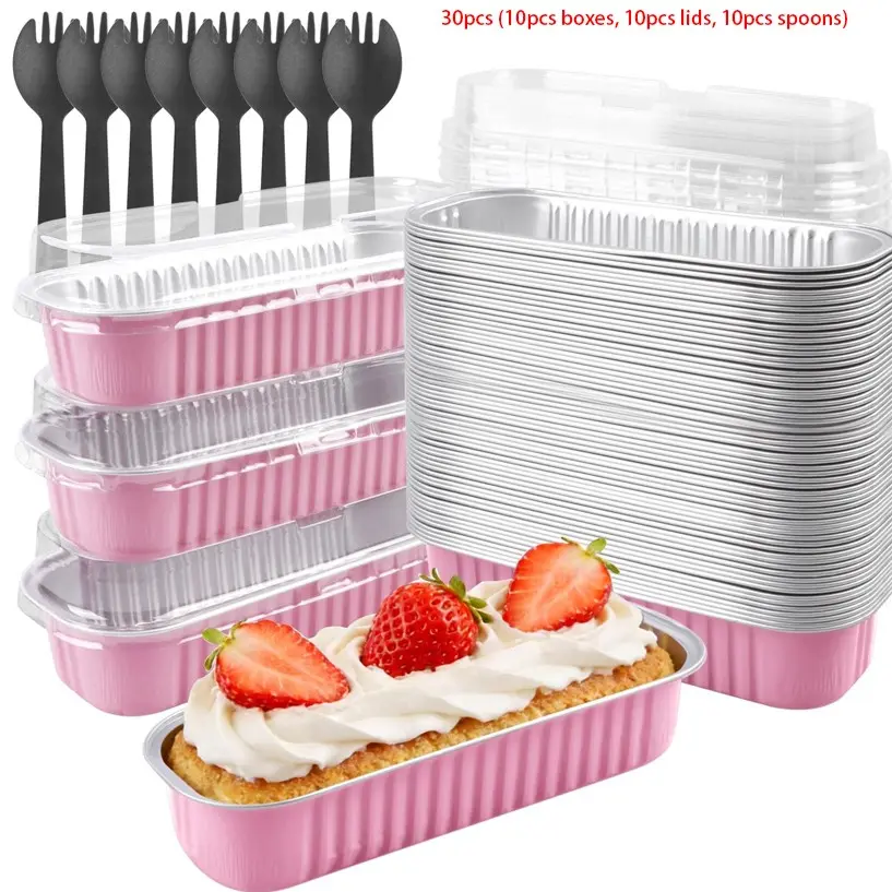30pcs Aluminum Baking Cup Set, Creative Multi-Functional Sweet Treat Container, Heat-Resistant High-Quality Bakeware, Baking Supplies, Ideal for Cake, Bread, Sushi & Cheese, Suitable for Home, Kitchen, Party & Holiday Use