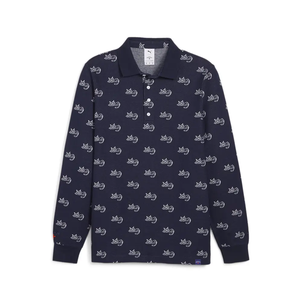 PUMA Mens X Noah Jacquard Logo Long Sleeve Shirt Casual Casual - Blue