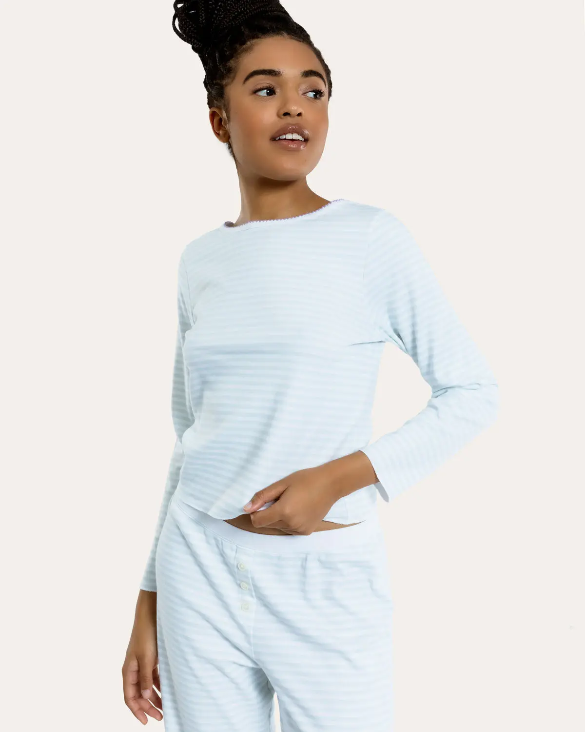 Ellie Pajama Set in Sleepy Stripe