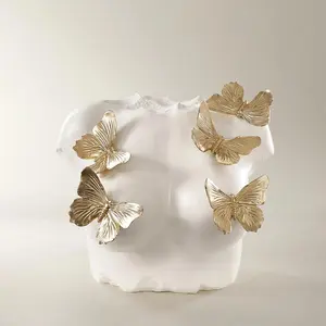 Z Gallerie Butterfly Bust - Ivory Expressive Home Gift Torso Shape Resin Sculpture Decorative