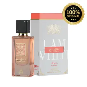 Lattafa Ana Abiyedh Coral Eau de Parfum Spray 2.0 Ounce / 60 ml Lattafa Perfumes Long-Lasting Natural Unisex Fragrance Spray Elegant EDP for Daily Wear