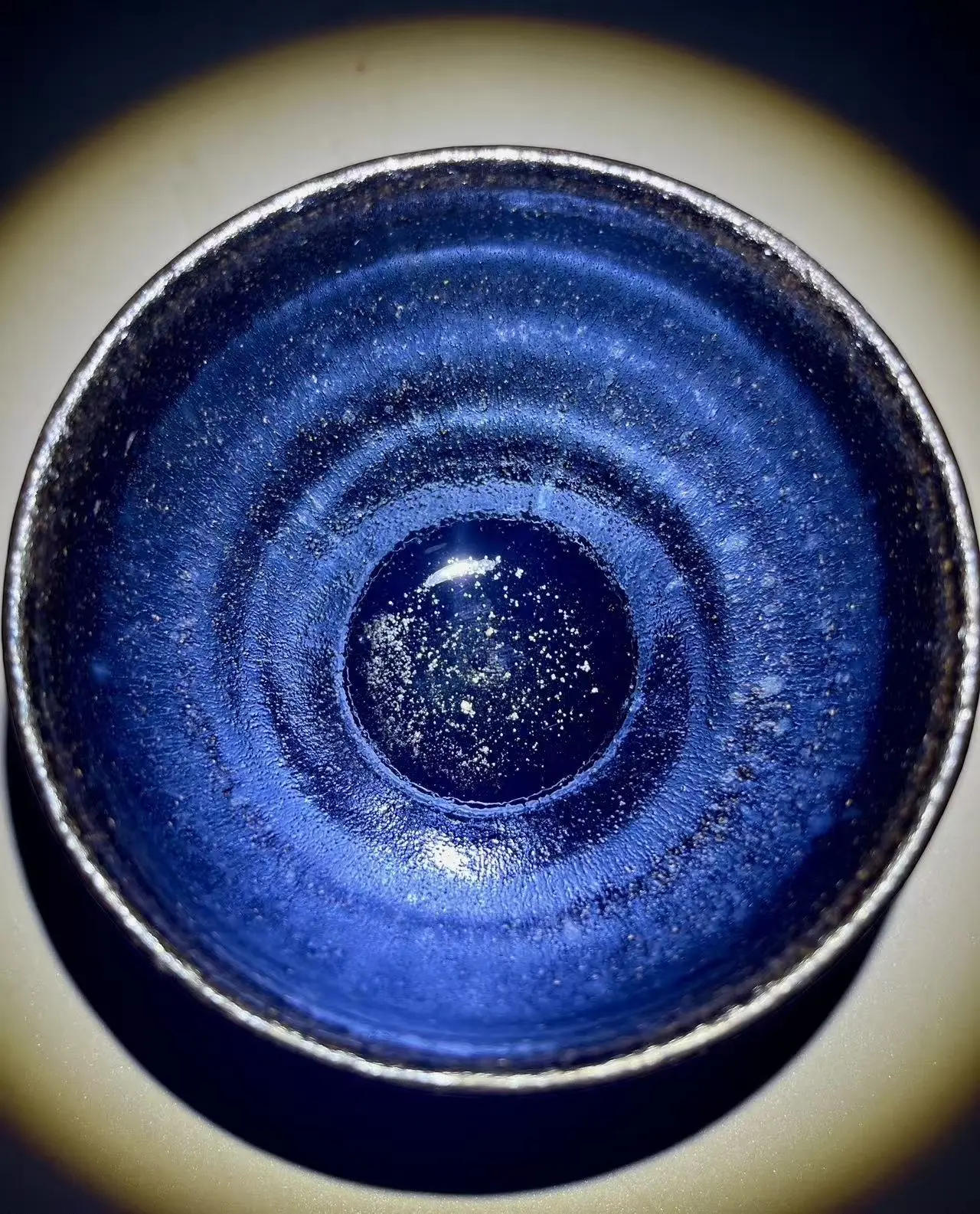Dragon kiln wood burning kiln transformed into antique starry sky blue handmade cup