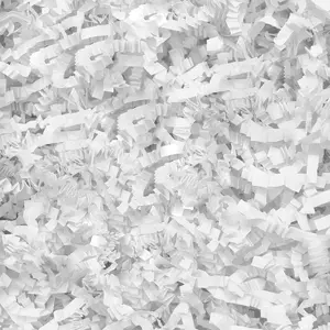 1 LB White Crinkle Cut Shredded Paper for Gift Boxes Bags Basket Filler Decoration, Stuffing for Christmas Thanksgiving Mother's Day Gift Wrapping