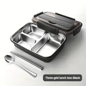 Leak-Proof Stainless Steel Bento Lunch Box Food Container with Compartments