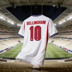 2026 England Home White 10# Bellingham Short Sleeve Soccer Jersey Fans Version
