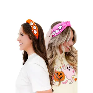 My Boo Ghost Bejeweled Knotted Headband