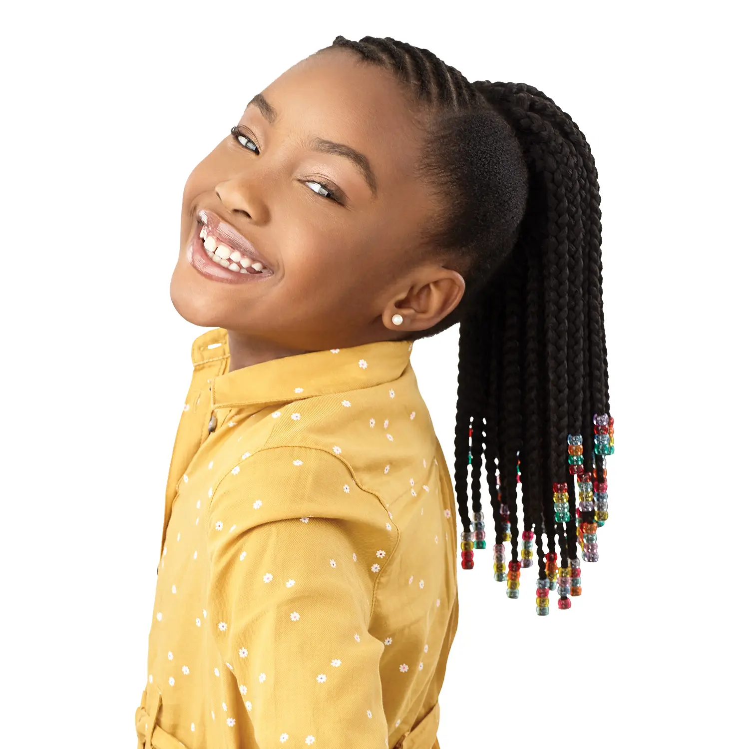 Outre Lil Looks Beaded Box Braids Drawstring Ponytail - 12" Lil Lengths Synthetic Hair Extension Piece, Braids Hairstyles, Hair Braids