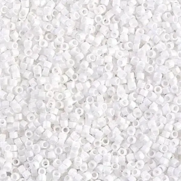 Matte White 11/0 delica beads || DB0351 Matte White 11/0 delica beads || DB0351