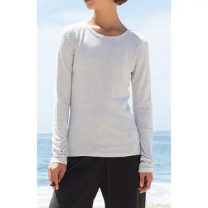 John Galt Women's Silver Leah Long Sleeve Top