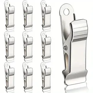 20pcs Metal Mini Clamps Mini Spring Clamp Crocodile Clips Silvery Clamps Wide Crocodile Clamps for Work, Smooth Jaw Adjustable Clamp Height