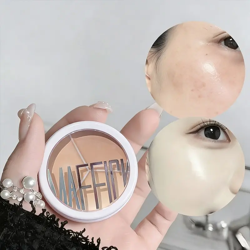 Tri-color Concealer Palette Cover Acne Spots, Blemishes & Dark Circles Even Skin Tone Natural Finish Buildable Coverage Beginner-friendly