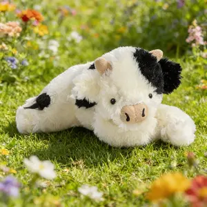 Smajie Cow Plush Toy, Soft Huggable, Birthday Gift, Mother's Day Present, Room Decoration, Graduation Season, Wedding Memory, Christmas