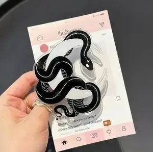 Witchy Snake Moon MagSafe Phone Grip, Gothic Horror Aesthetic Pop Socket, Spooky Magnetic Phone Holder, Kindle Grip Stand, Bookish Gift Accessory