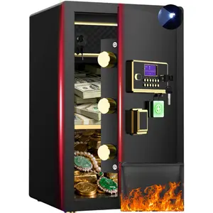 RXDSAFE Large Safe Box Digital Keypad Home Security Safe With Smart Alarm System Interior Lock Box for Valuables Spy Gadgets Heavy Duty Anti-theft Design Home Office Business