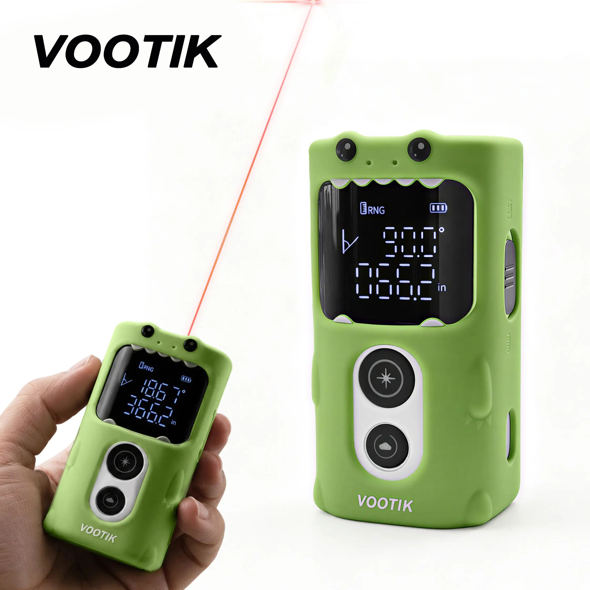 VOOTIK Smart Height Measuring Device for Kids and Adults | 2-in-1 Laser Height & Distance Meter 0.03–50m Range and Auto Calibration | Type-C Rechargeable
