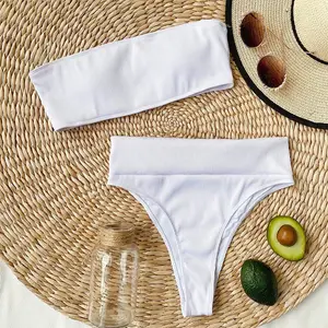 High Waist Bandeau Bikini
