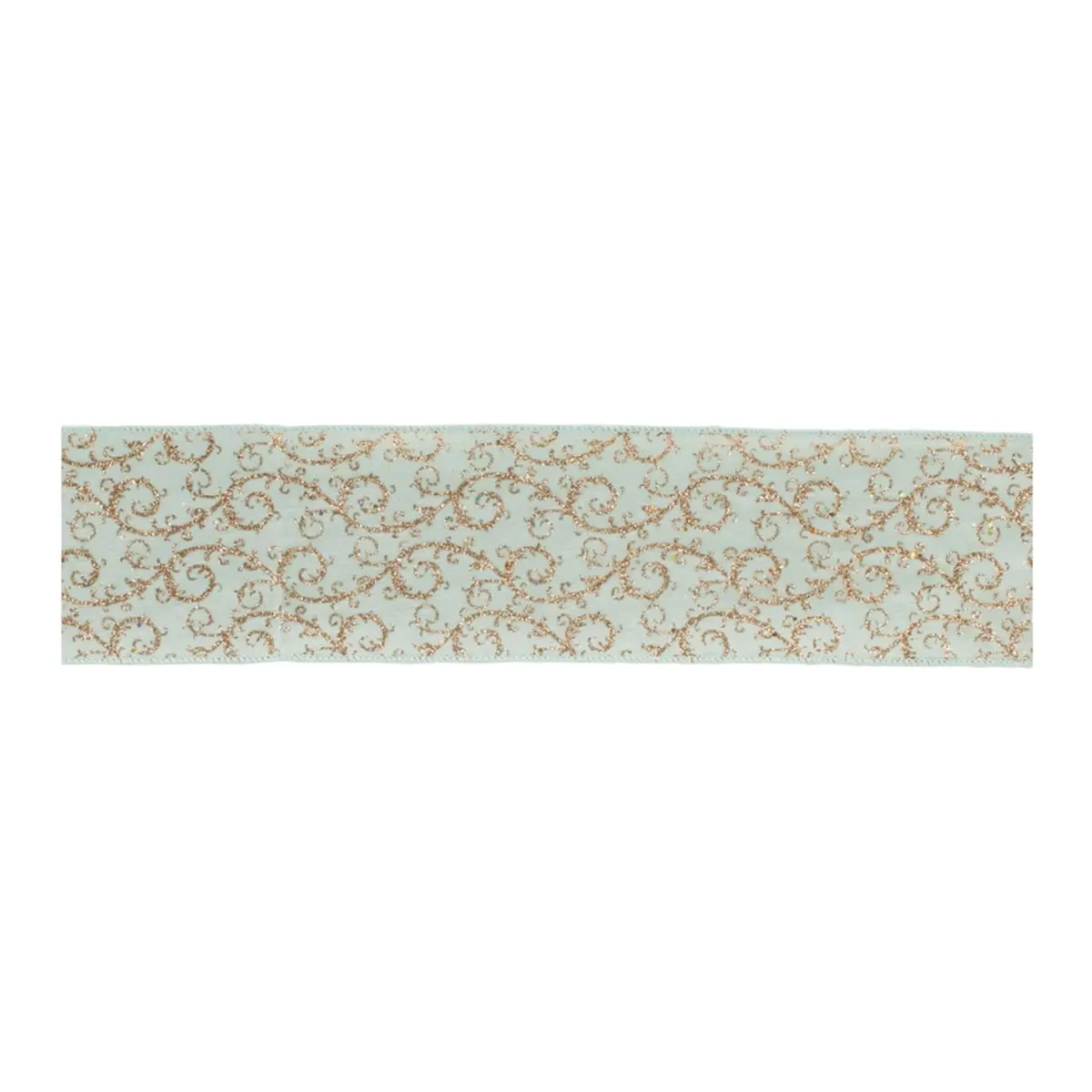 Melrose 91407DS 4 in. x 10 Yard Wired Nylon Polyester Ribbon, Blue & Gold