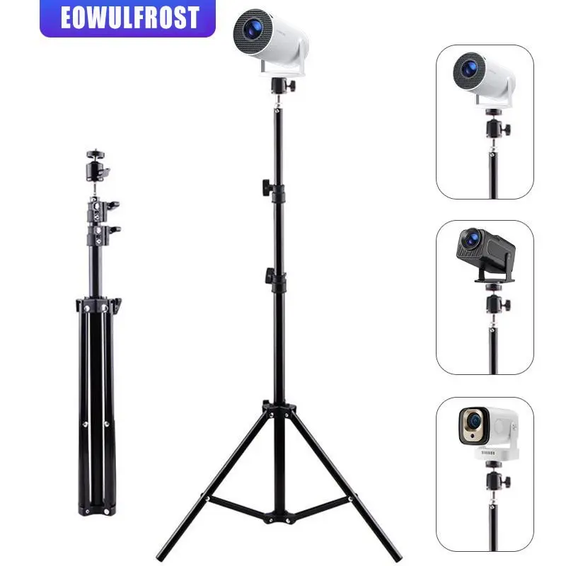 120cm Height Portable Durable Projector Stand, Retractable Universal 1/4 Screw Floor Tripod, Adjustable Camera Traveling Product, Ideal for Home & Office Use