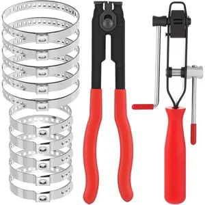 10 PCS Stainless Steel CV Joint Banding Boot Axle Clamp Pliers with CV Joint Boot Band Clamps for Most Cars