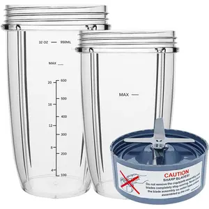 Blender Replacement Parts for Nutribullet, 32oz & 24oz Cups with Replacement Extractor , Compatible with Nutri  600W/900W Pro Blenders (3 PCS)
