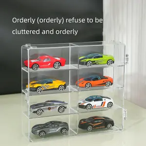 Matchbox Model Display Box Transparent Ladder 1:64 Alloy Car Model 8-Grid Storage Box
