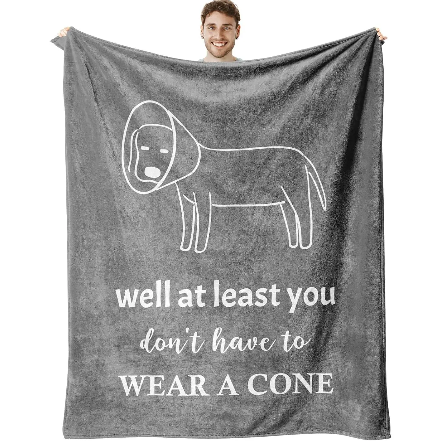 Get Well Gifts for Men/Women, Get Well Gifts After Surgery, Gift for Recovery After Surgery, GetWellSoon/Feel Better Gift for Men/Women/Teenage Boys Throw Blanket 60" x 50"