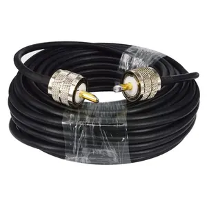 Promotion! 15M UHF Coaxial Cable RG58 Coax Cable PL259 Cable 50 Ohms CB Radio Antenna Cable UHF Male To UHF Male Low Loss UHF