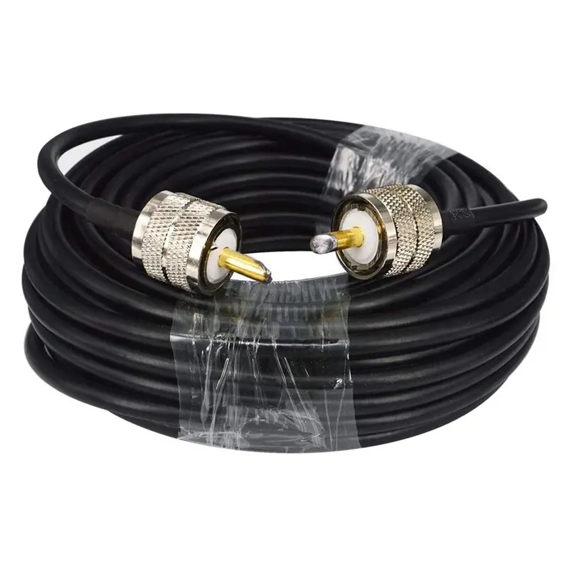 Promotion! 15M UHF Coaxial Cable RG58 Coax Cable PL259 Cable 50 Ohms CB Radio Antenna Cable UHF Male To UHF Male Low Loss UHF