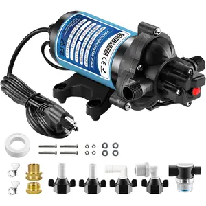 115V AC Water Diaphragm Pump,4.5GPM 55PSI 1/2" NPSM with 8.2ft Power Cord & Plug,Self-Priming  Water  Booster Pump, , for Garden Kitchen Bathroom RV Marine Camper