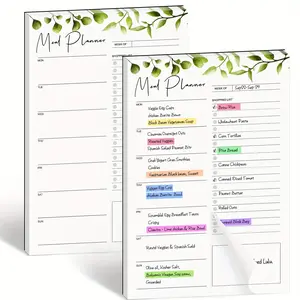 Weekly Meal Planner Magnetic, 90 Undated Tear-off Sheets Meal Planning Notepad, Planner Notebook, Magnetic Meal Planner for Refrigerator, Meal Planner and Grocery List