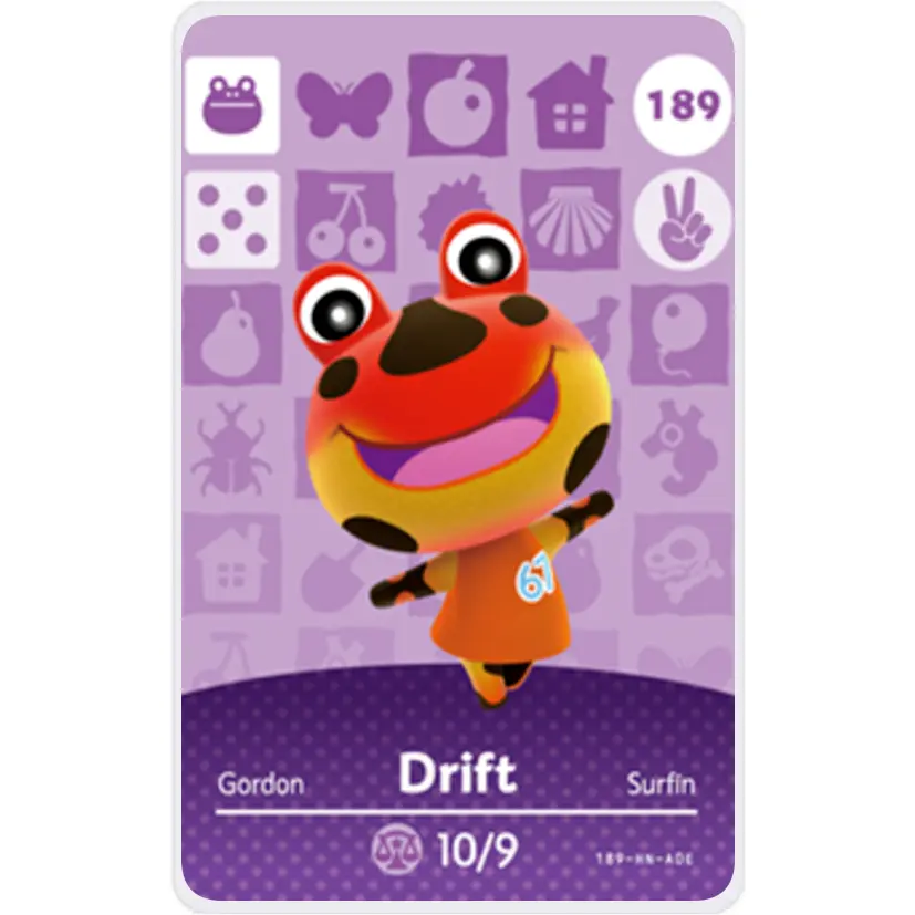 Drift - Villager NFC Card for Animal Crossing New Horizons Amiibo