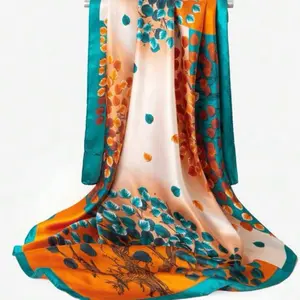 1Pcs Square Silk Scarf, head scarf for women