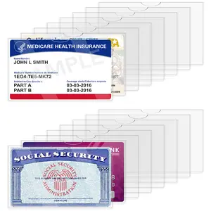 1 Pack Clear Card Protector Sleeves, Heavy-Duty 31Mil Waterproof Holder for SSN, Medicare, Credit, Debit & Business Cards