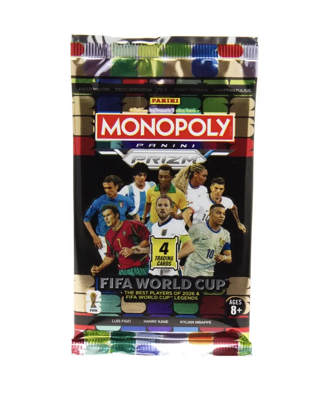 FIFA World Cup Monopoly 2026 Prizm Trading Card BLASTER Pack (4 Cards)