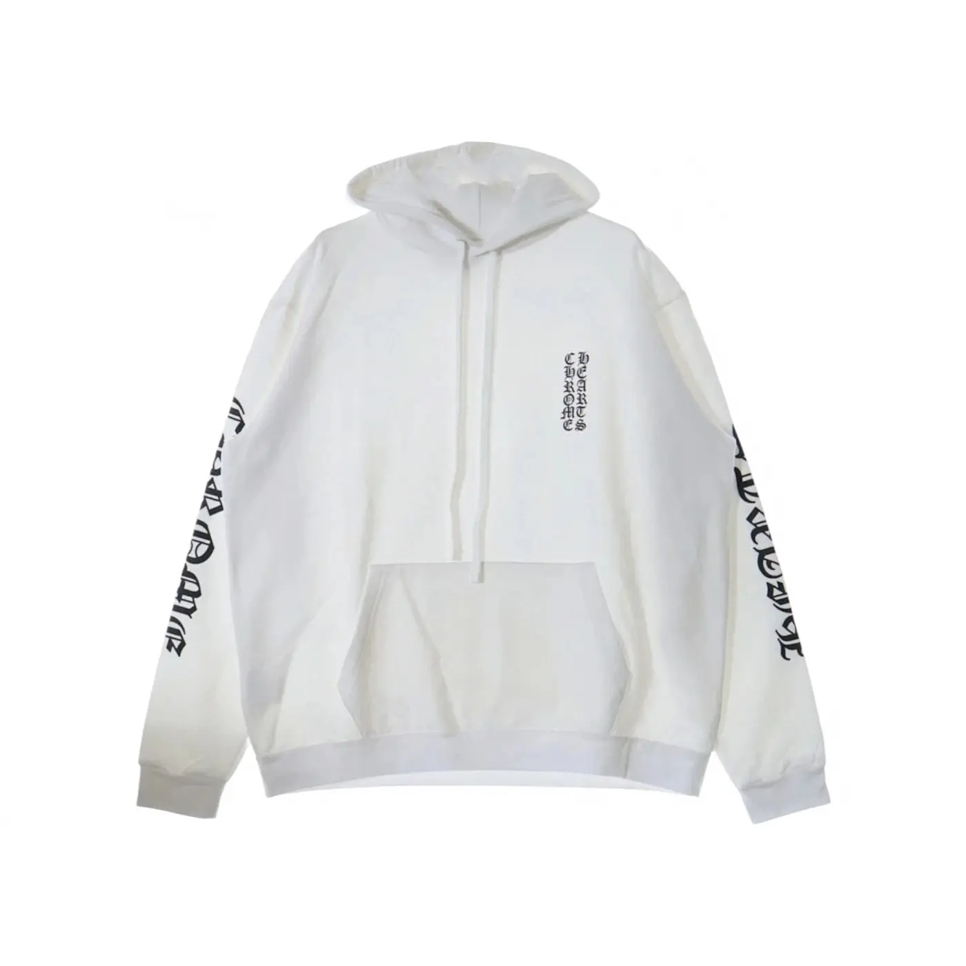 Chrome Hearts Vertical Logo Hoodie White