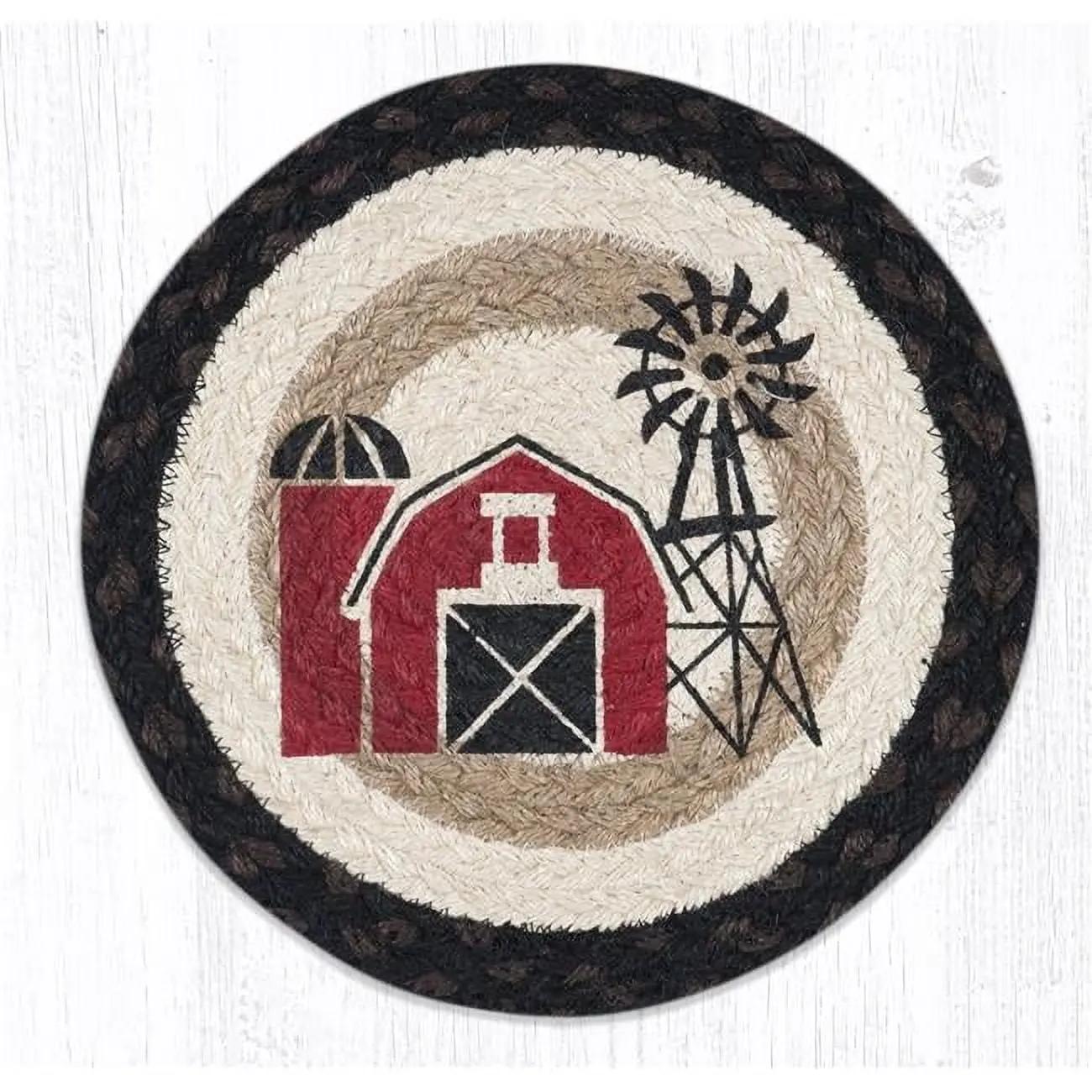 Capitol Importing 80-313W Windmill Printed Round Trivet, 10x10 in. MSPR-313, Kitchen Tableware, Coasters For Drinks