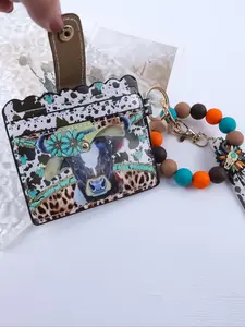 Cool Animal Beaded Card Holder Keychain, Rich Patterns, Colorful Beads, Fringe Design, Hangable, Card Storage, Gift for Friends and Mom