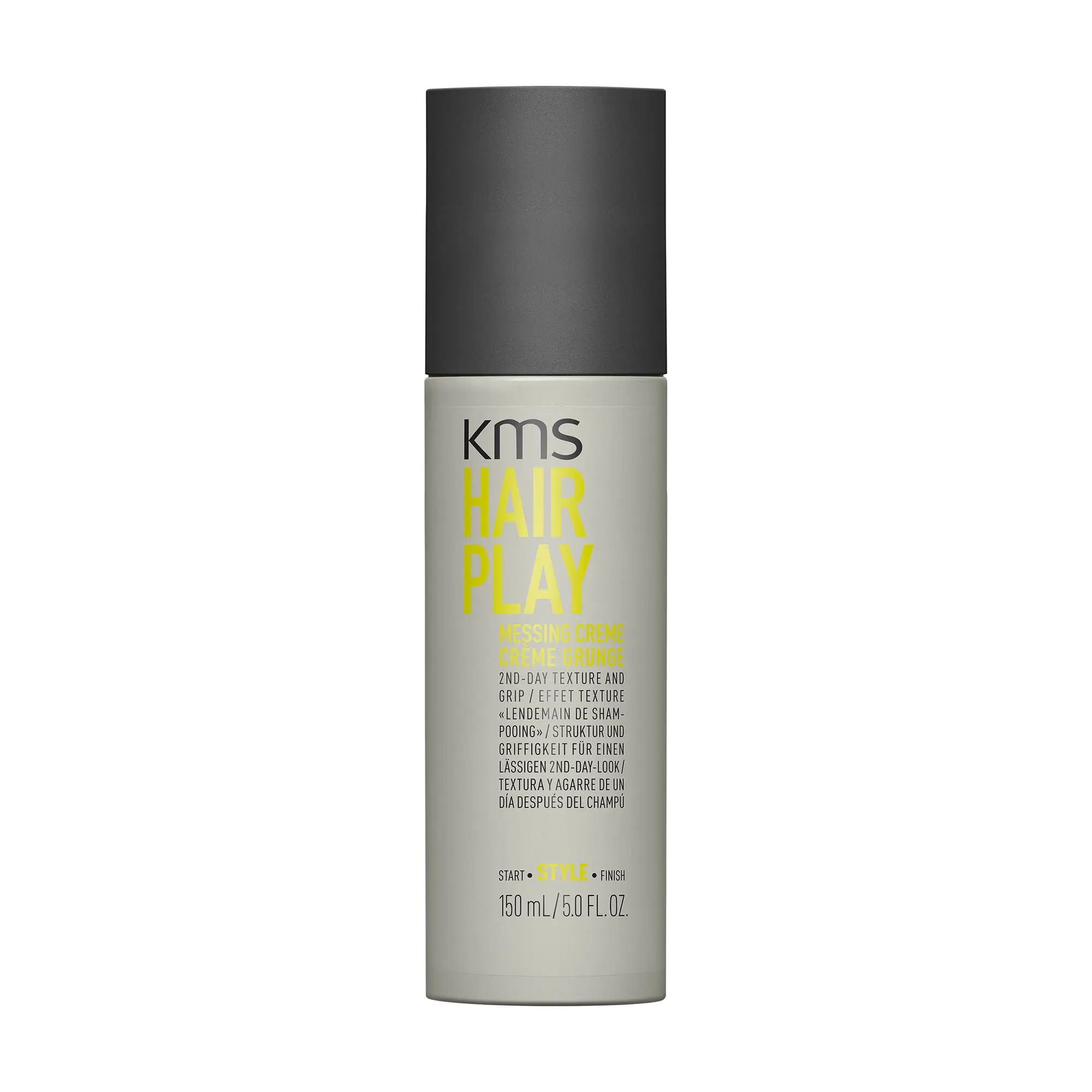 KMS HairPlay Messing Styling Cream - Alcohol-Free, Flower-Infused Formula for Adults, No Added Nones (Haircare & Styling Product), Flowers, Silicone-Free, Floral Fruit, Bottle, Effortless Body, Fine, Fragrance / Parfum, Instant Texture, Bht, 150 Ml
