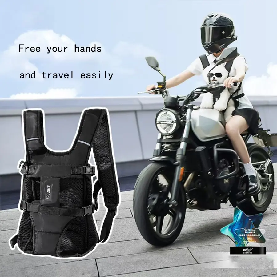 Pet Backpack Cat Bag Portable Outdoor Animal Carrier Dog Chest Harness for Cats Dogs, Convenient Pet Carrying Strap, Ideal for Walking and Travel
