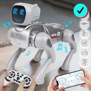 Programmable Smart Robot Dog Toy, Multifunctional Remote Control Pet Toy, Supports Voice Commands & Manual Control, Lithium Battery Included
