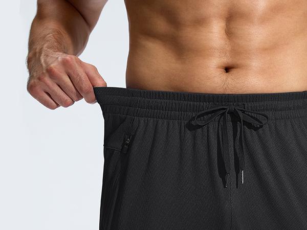 [Clearance] G Gradual Men's 4-Way Stretch Moisture-Wick Athletic Sweatpants, Lightweight Mesh Open Bottom Joggers with Zipper Pockets, Elastic Waist Workout Gear for Gym Running, Running Pants,travel essentials,camping essentials, Quick-Dry