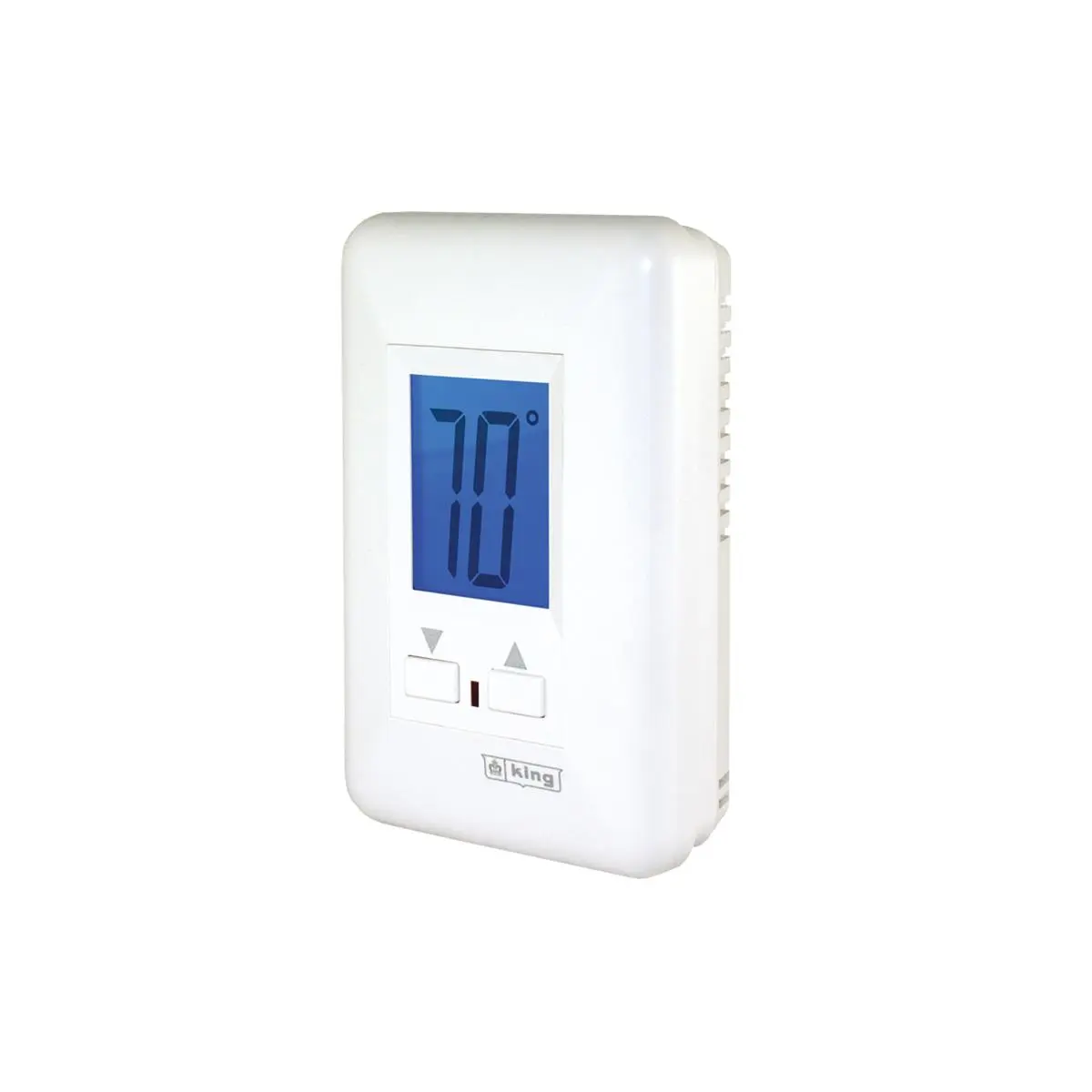 King Digital Single-Pole Backlighted LCD Thermostat for Reptile & Amphibian Pets, 208-240V AC Power Supply 22A, 3-Minute Cycle Rate, 3-Wire Installation, Memory Backup, Simple UI, 1 lbs, 65F-75F, Indoor Use, Code-Compliant, 1-Year Limited Warranty