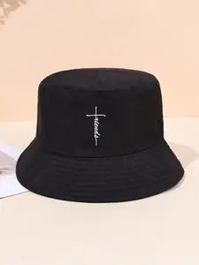 Cross Printing Reversible Bucket Hat, Fisherman Hat, Lightweight Sun Hat, Casual Holiday Beach Sun Hat for Travel, Fashion Accessories for Men & Women, Casual Trendy Hat
