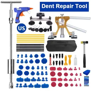 Car Dent Repair Kit, Multi-Functional Metal Puller, Bridge Puller, Long T-Type Puller Set, Paint-Safe Automotive Repair Tools for Car Body Dents