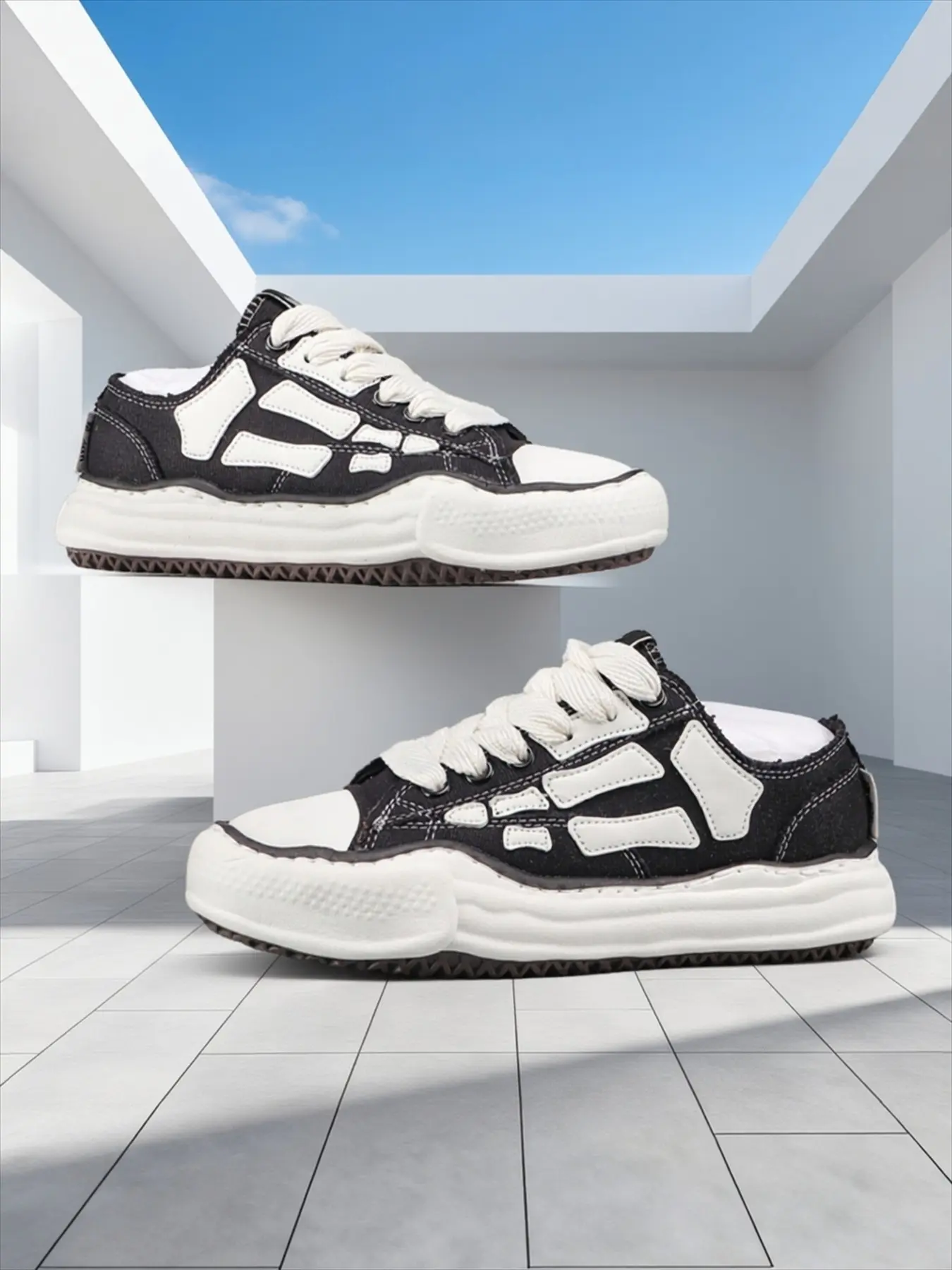 Low Top Canvas Shoes, Canvas Sneakers, Sneaker, Trainer, Sports Shoes, Training, Walking Shoes, Athletic, Textile Upper, Rubber Sole, Flatform Heel, Casual Patchwork Design, All Seasons Student Campus Footwear
