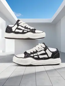 Low Top Canvas Shoes, Sneaker, Textile Upper, Rubber Sole, Flatform Heel, Casual Patchwork Design, All Seasons Student Campus Footwear